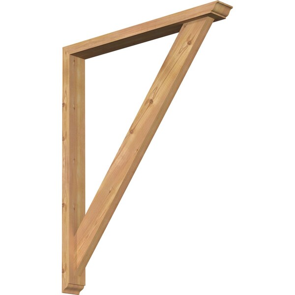 Ekena Millwork Traditional Traditional Smooth Bracket w/ Offset Brace, Western Red Cedar, 3 1/2"W x 30"D x 38"H BKT0402X30X38TRA01SWR - main